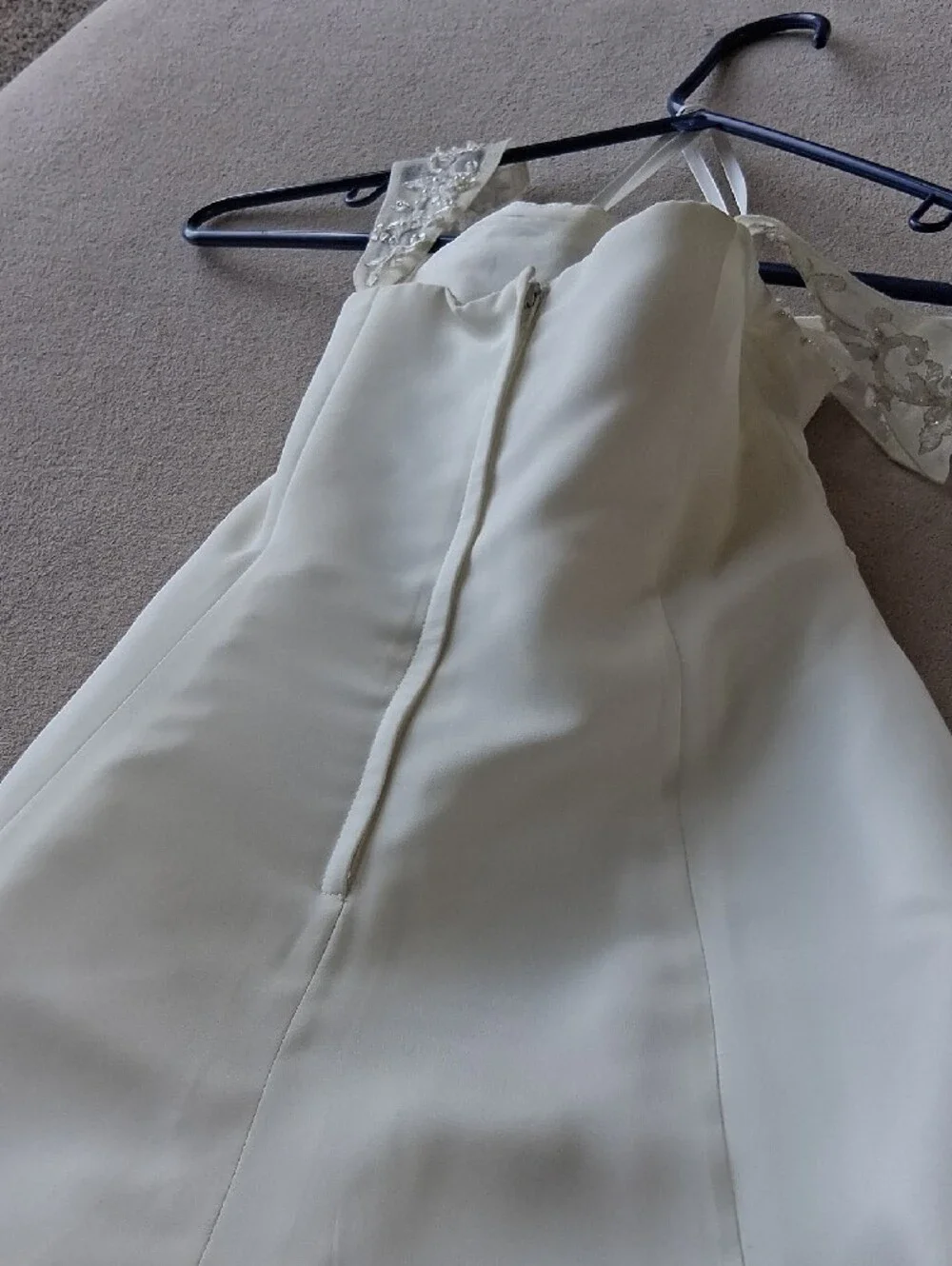 Ivory Flower Girl Dress with Beaded Detail Sz 8